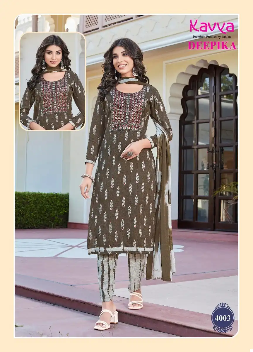 Kavya Deepika Vol 4 Heavy Rayon Capsule Wholesale Readymade Salwar Suit Catalog — Wholesale Salwar Suits, MPA wholesale from Surat — view 4