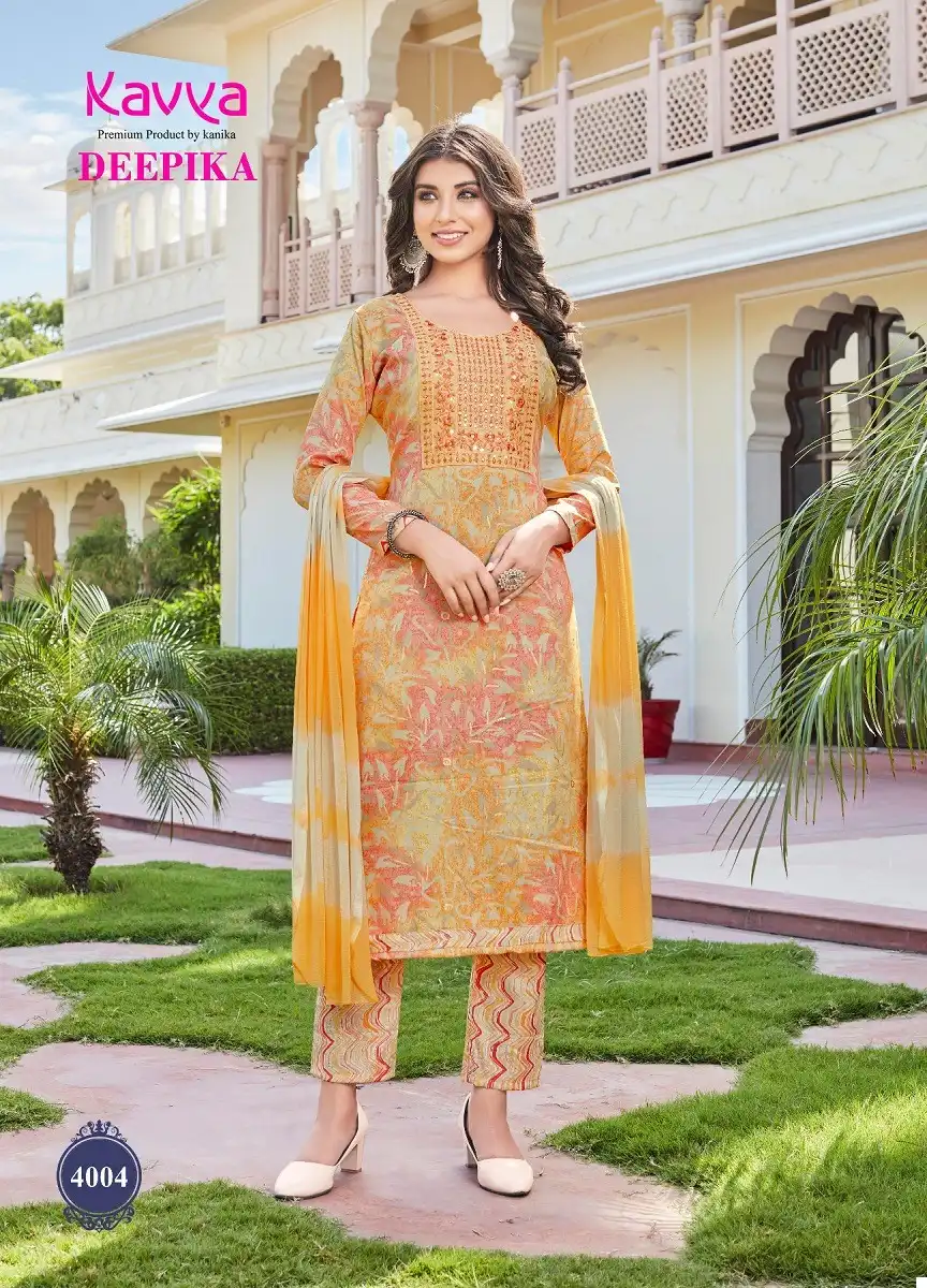 Kavya Deepika Vol 4 Heavy Rayon Capsule Wholesale Readymade Salwar Suit Catalog — Wholesale Salwar Suits, MPA wholesale from Surat — view 5
