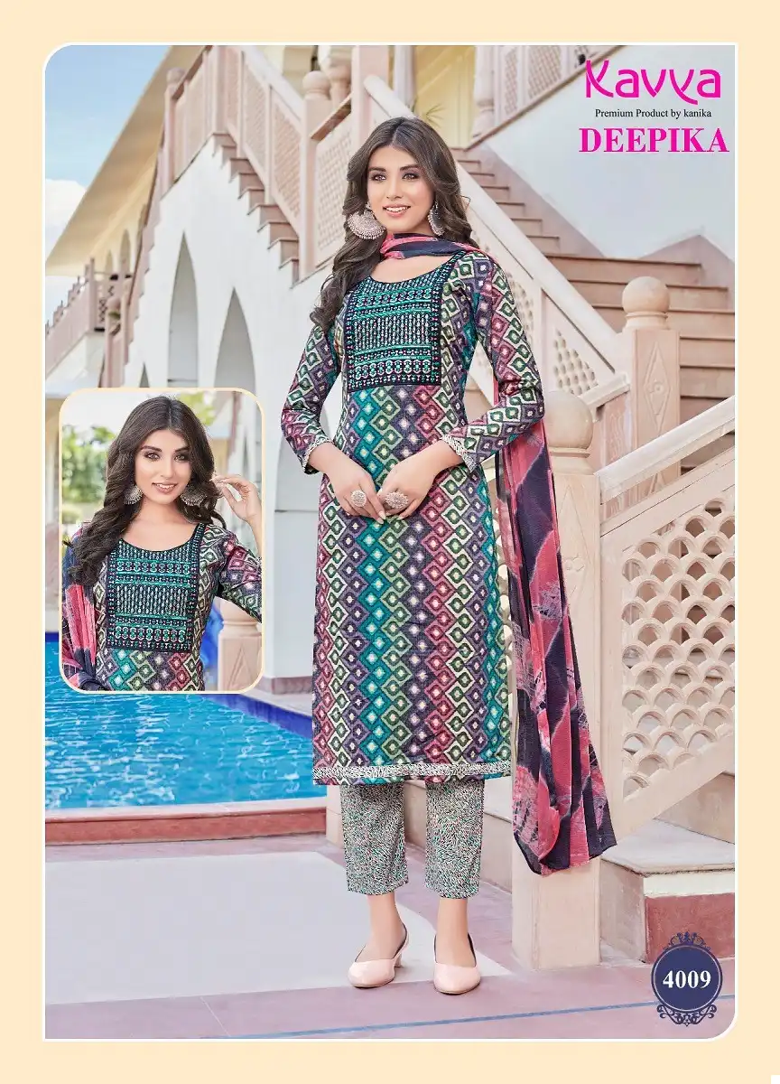 Kavya Deepika Vol 4 Heavy Rayon Capsule Wholesale Readymade Salwar Suit Catalog — Wholesale Salwar Suits, MPA wholesale from Surat — view 7