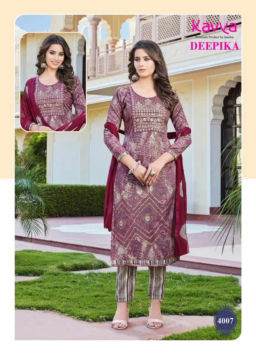 Kavya Deepika Vol 4 Heavy Rayon Capsule Wholesale Readymade Salwar Suit Catalog — Wholesale Salwar Suits, MPA wholesale from Surat — view 8