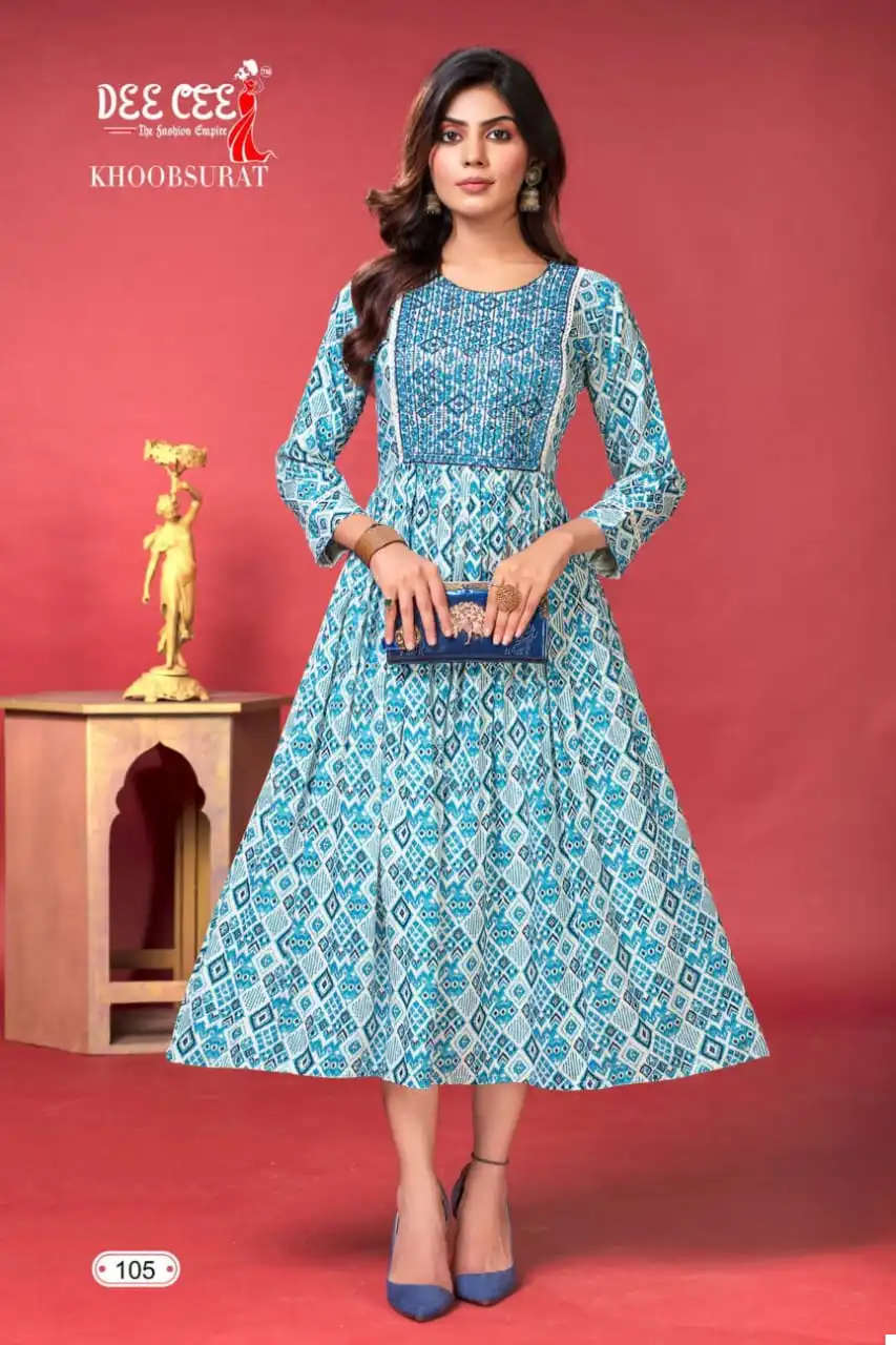 Deecee Khoobsurat Heavy Rayon Wholesale Kurti Catalog — Wholesale Kurtis, MPA wholesale from Surat - Gallery Image 5
