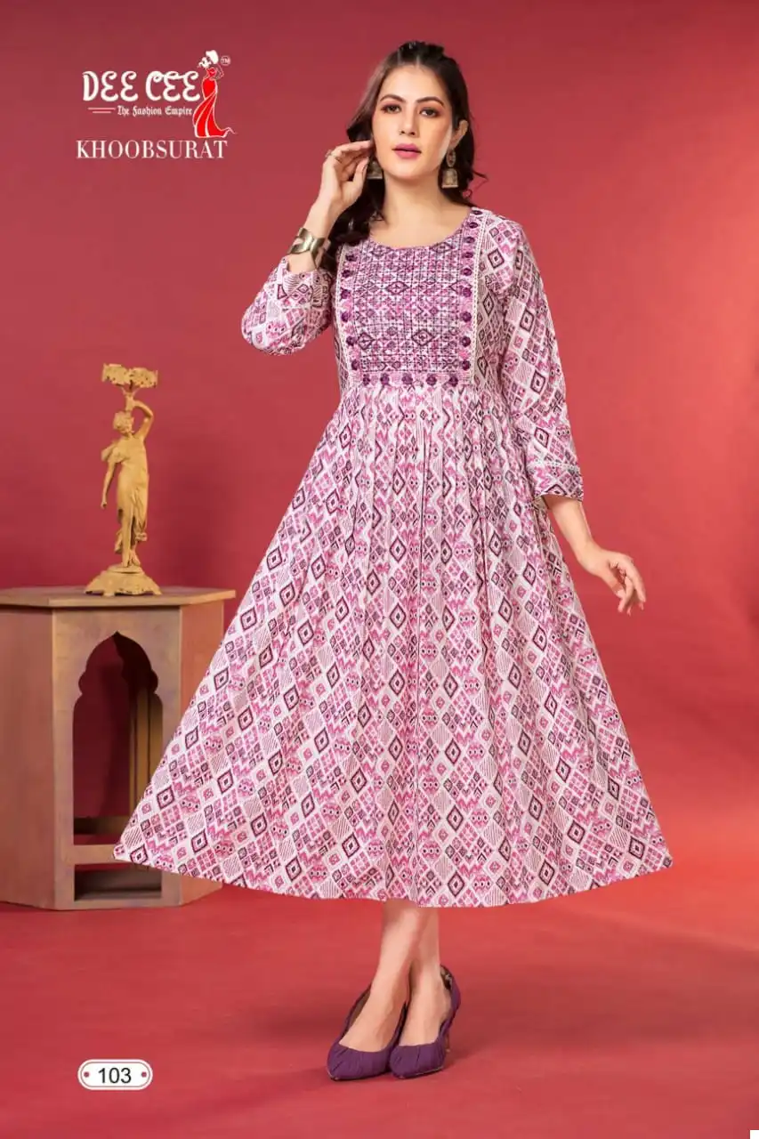 Deecee Khoobsurat Heavy Rayon Wholesale Kurti Catalog — Wholesale Kurtis, MPA wholesale from Surat - Gallery Image 4