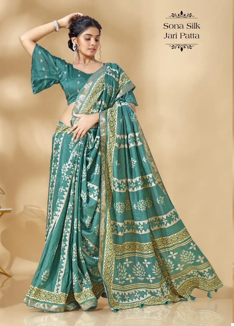 Vardan Ethnic Kiana 15 Sona Silk Wholesale Sarees Catalog — Wholesale Sarees, MPA wholesale from Surat - Gallery Image 5