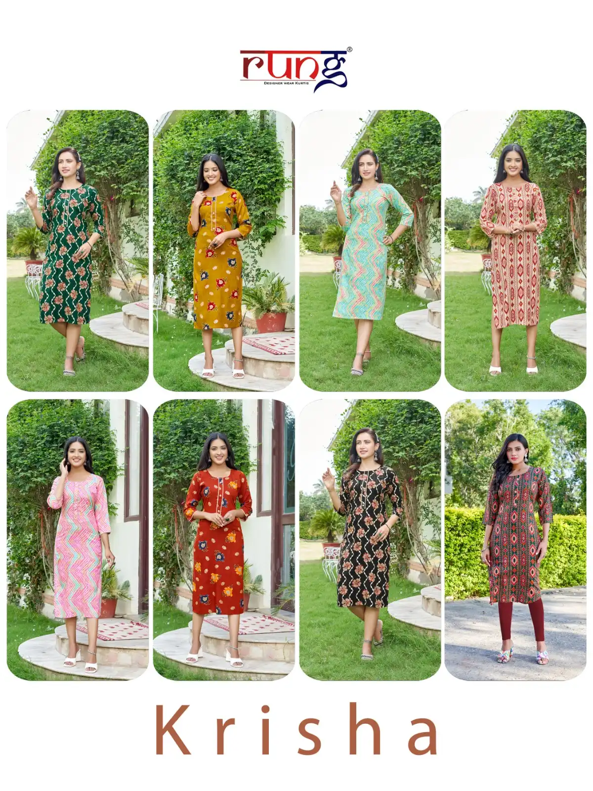 Rang Krisha Rayon Foil Print Wholesale Long Kurtis Catalog — Wholesale Kurtis, MPA wholesale from Surat — view 9