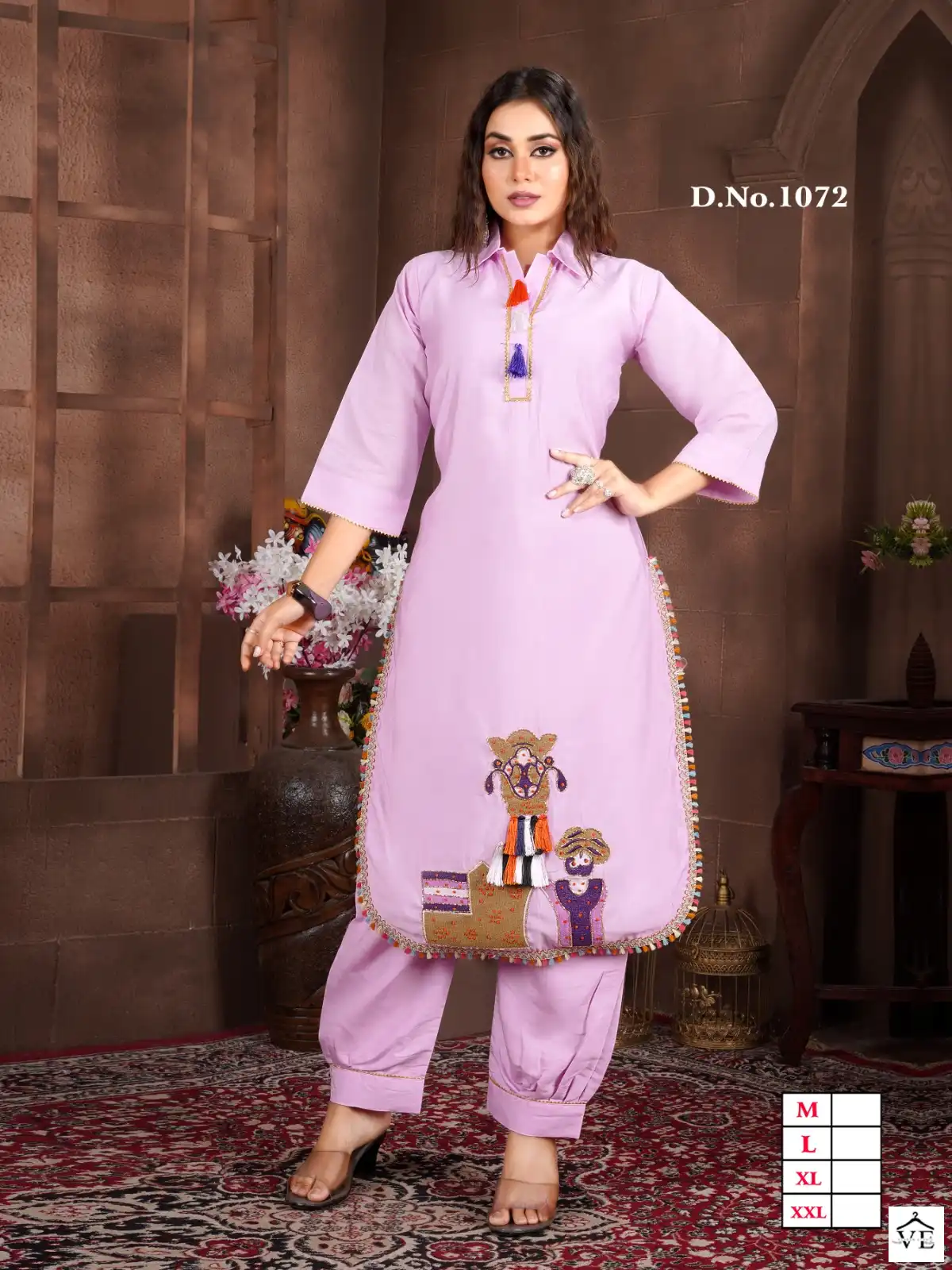 VE Afghani Roman Silk Wholesale Top Bottom Catalog — Wholesale Kurtis, MPA wholesale from Surat — view 2