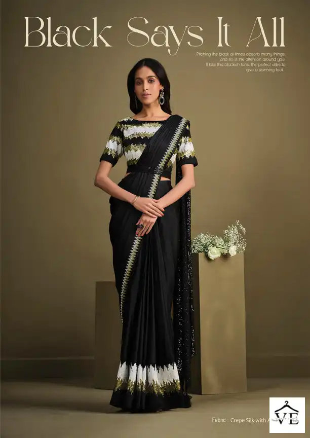 Mahotsav La Belle Crepe Silk Wholesale Designer Sarees Catalog — Wholesale Sarees, MPA wholesale from Surat - Gallery Image 2