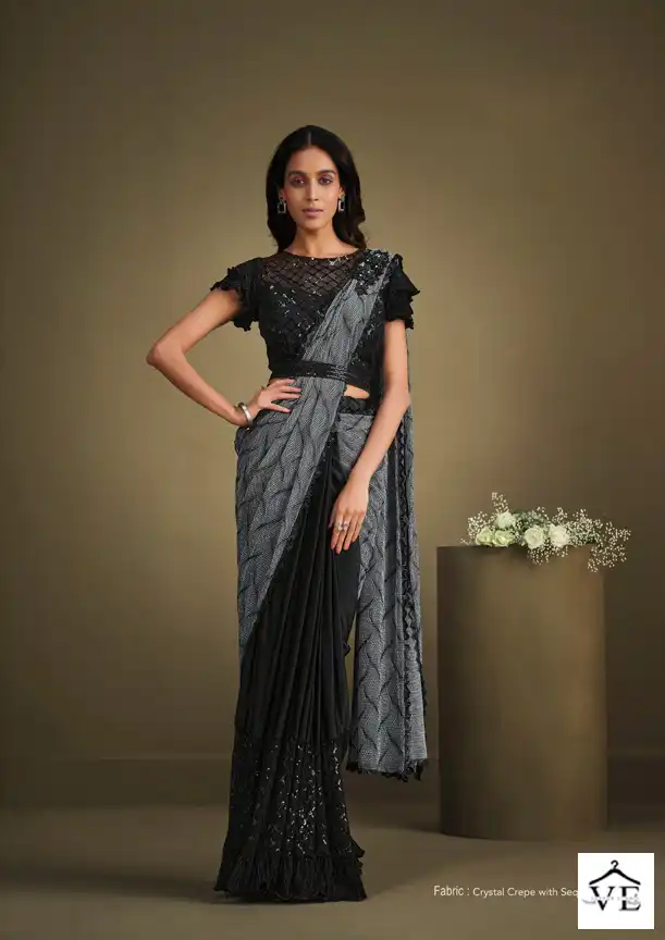 Mahotsav La Belle Crepe Silk Wholesale Designer Sarees Catalog — Wholesale Sarees, MPA wholesale from Surat - Gallery Image 7