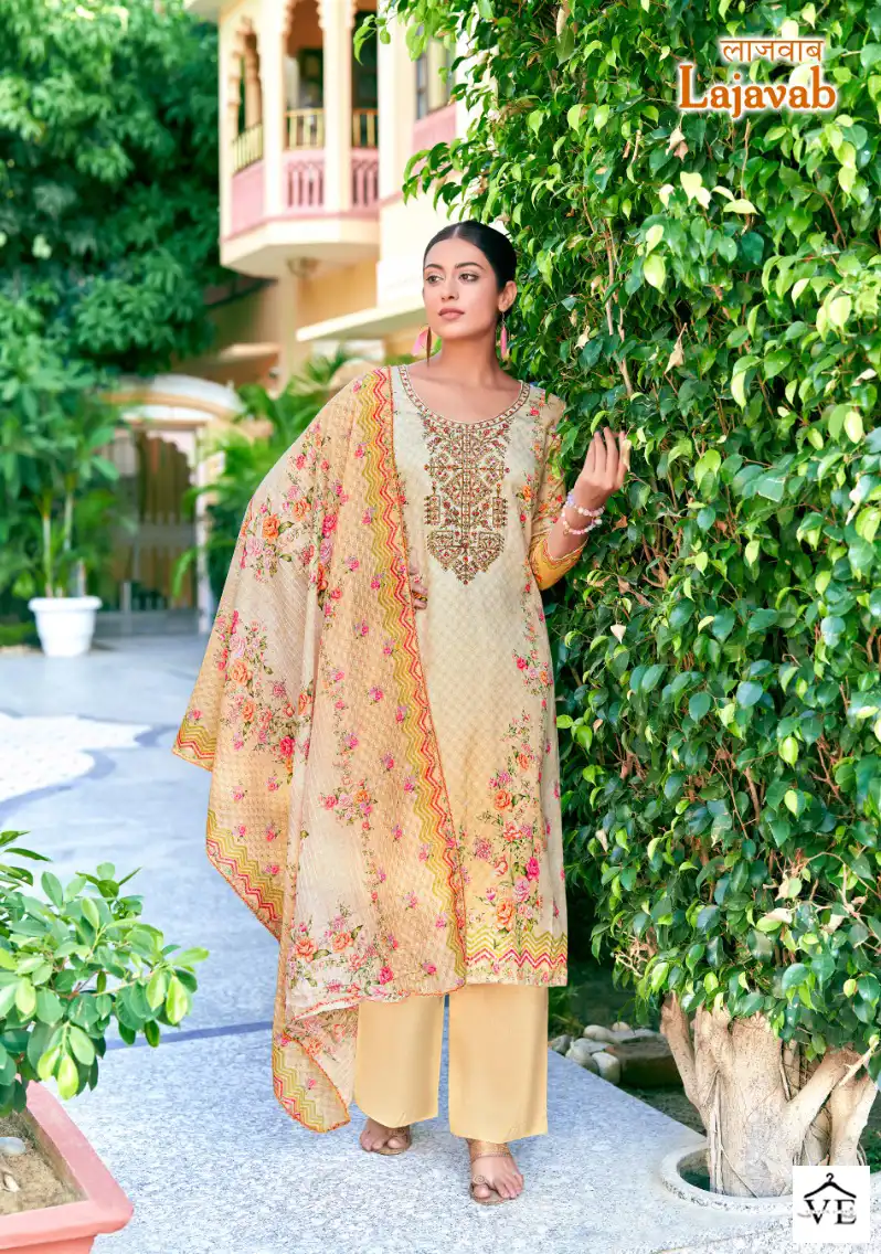 Alok Suits Lajawab Jam Cotton Wholesale Fancy Embroidery Work Salwar Suit Catalog — Wholesale Salwar Suits, Alok Suit wholesale from Surat - Gallery Image 2