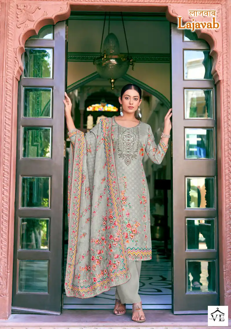 Alok Suits Lajawab Jam Cotton Wholesale Fancy Embroidery Work Salwar Suit Catalog — Wholesale Salwar Suits, Alok Suit wholesale from Surat - Gallery Image 3
