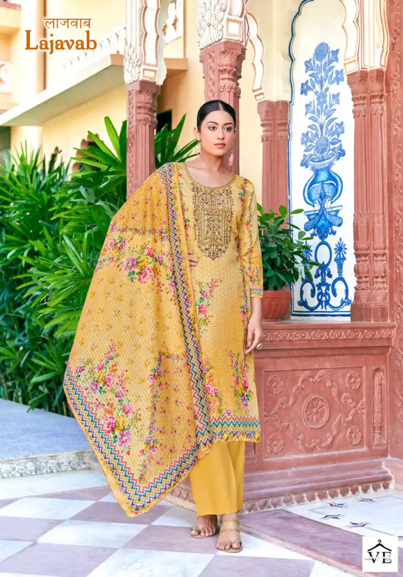 Alok Suits Lajawab Jam Cotton Wholesale Fancy Embroidery Work Salwar Suit Catalog — Wholesale Salwar Suits, Alok Suit wholesale from Surat - Gallery Image 6
