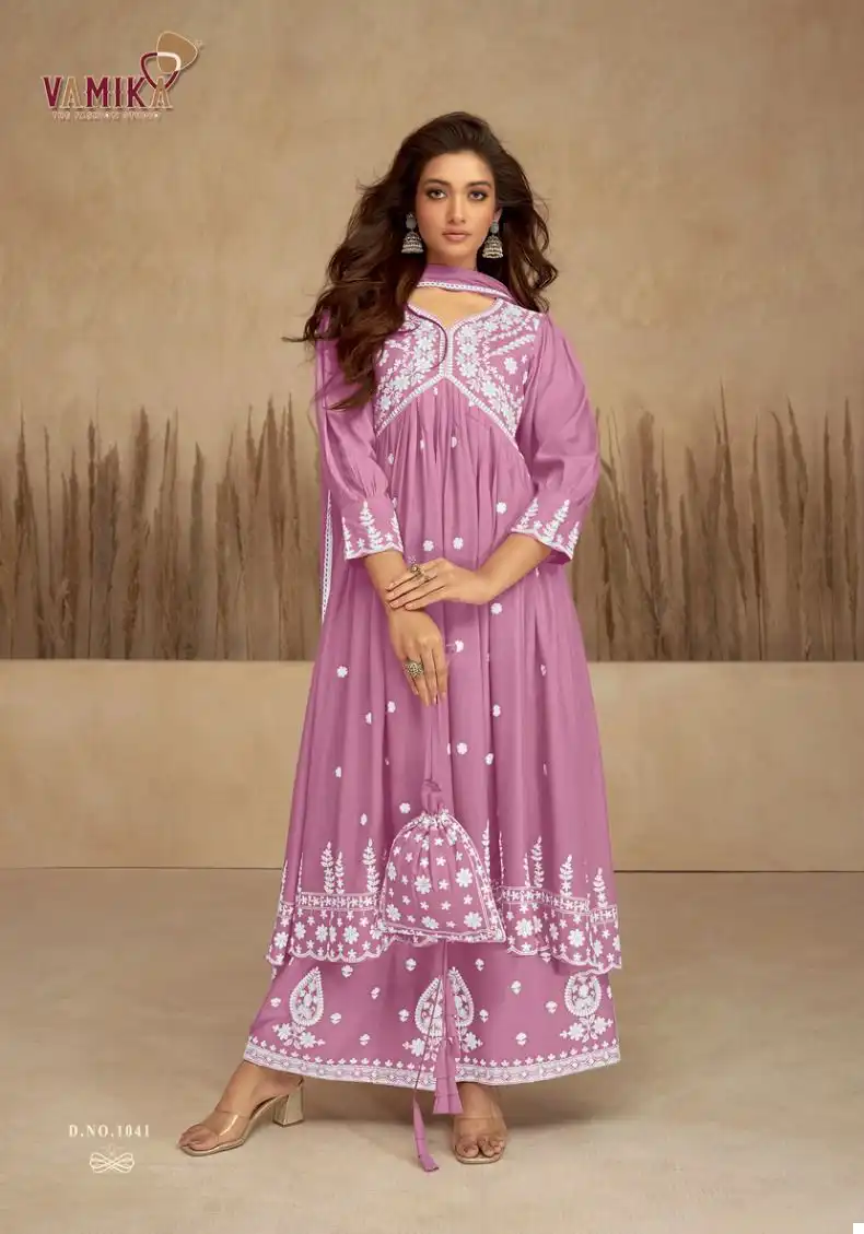 Vamika Lakhnavi Vol 7 Heavy Rayon Wholesale Readymade Salwar Suit Catalog - Image 3