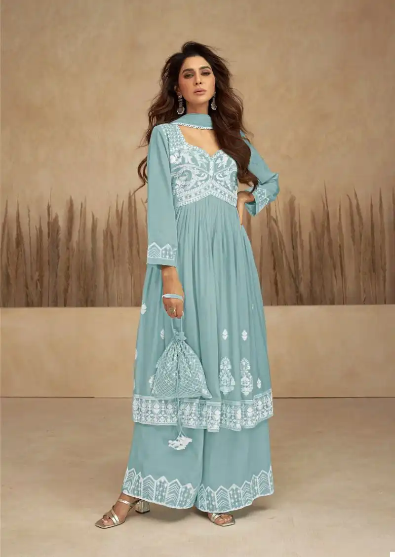 Vamika Lakhnavi Vol 7 Heavy Rayon Wholesale Readymade Salwar Suit Catalog - Image 5