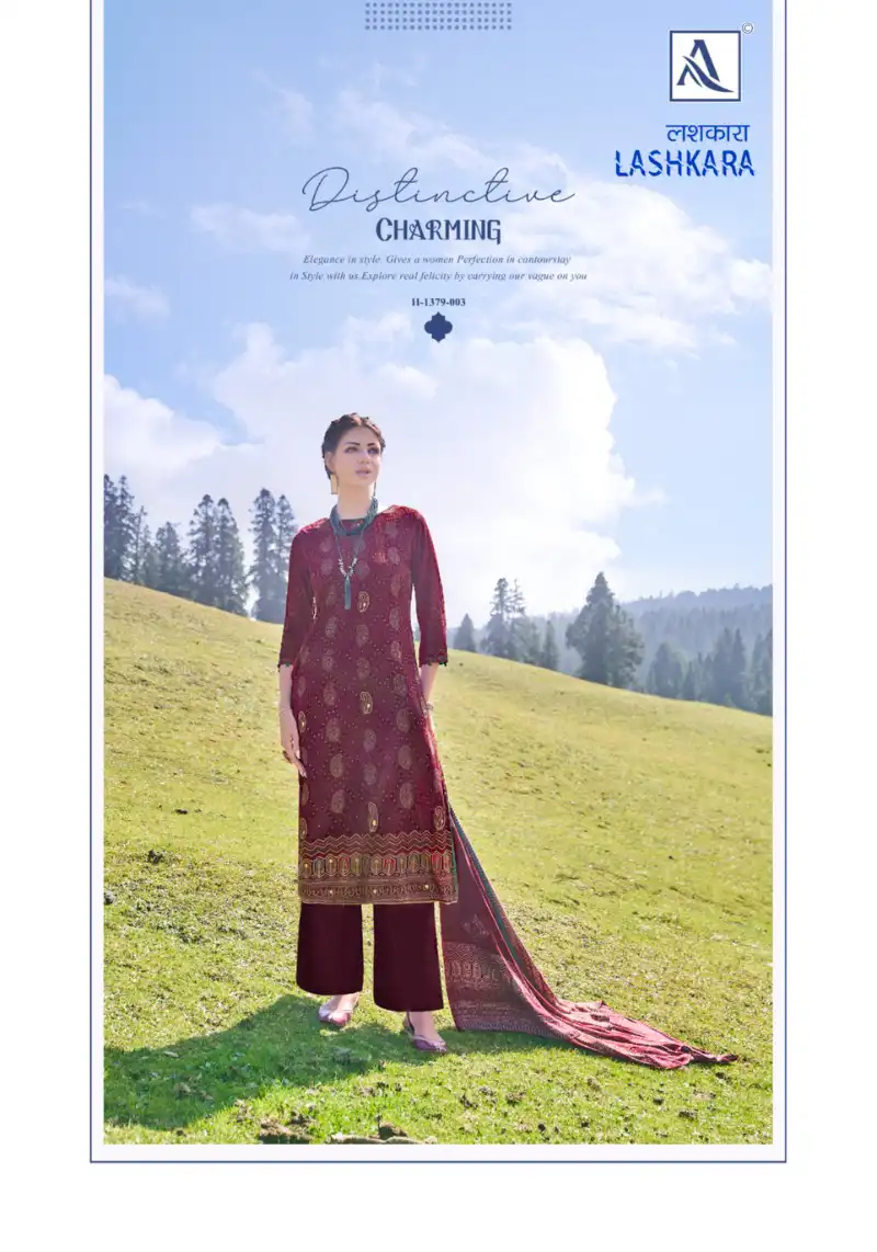 Alok Suits Lashkara Pashmina Wholesale Fancy Hand Works Winter Wear Salwar Suit Catalog — Wholesale Salwar Suits, Alok Suit wholesale from Surat - Gallery Image 5