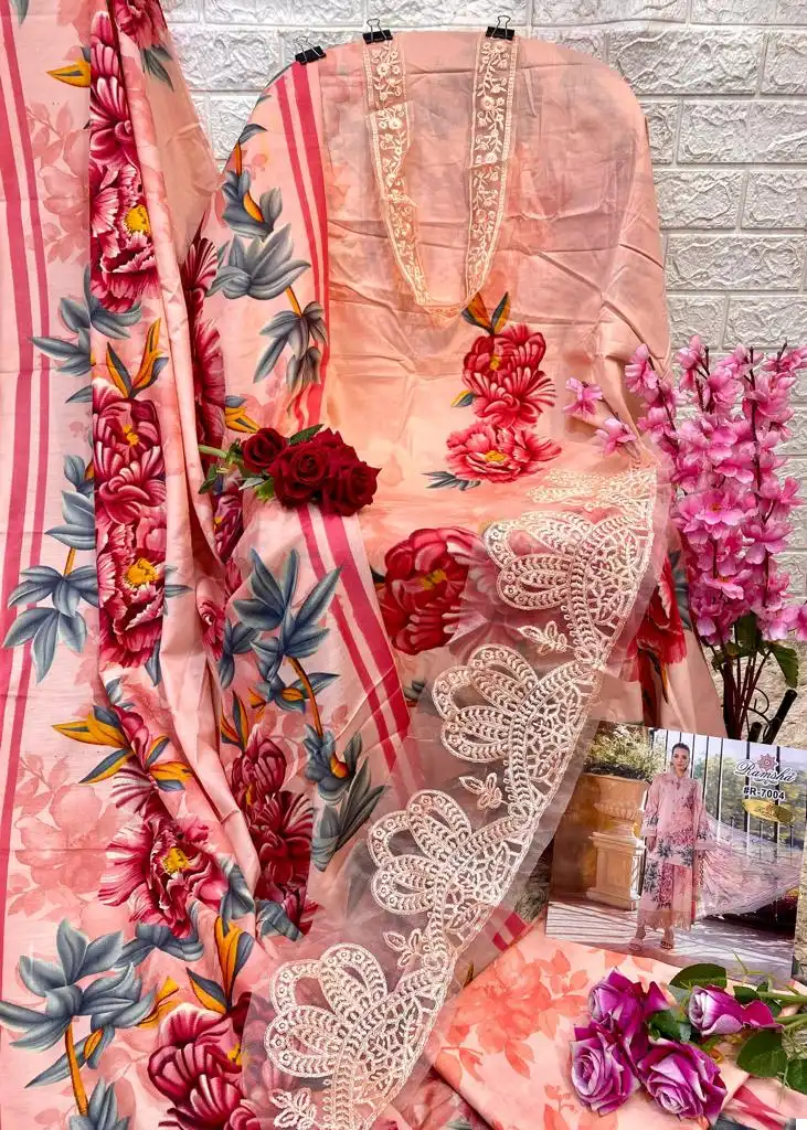 Ramsha Riwaj Lawn Collection Cotton Wholesale Embroidery Work Pakistani Salwar Suit Catalog — Wholesale Salwar Suits, MPA wholesale from Surat - Gallery Image 10