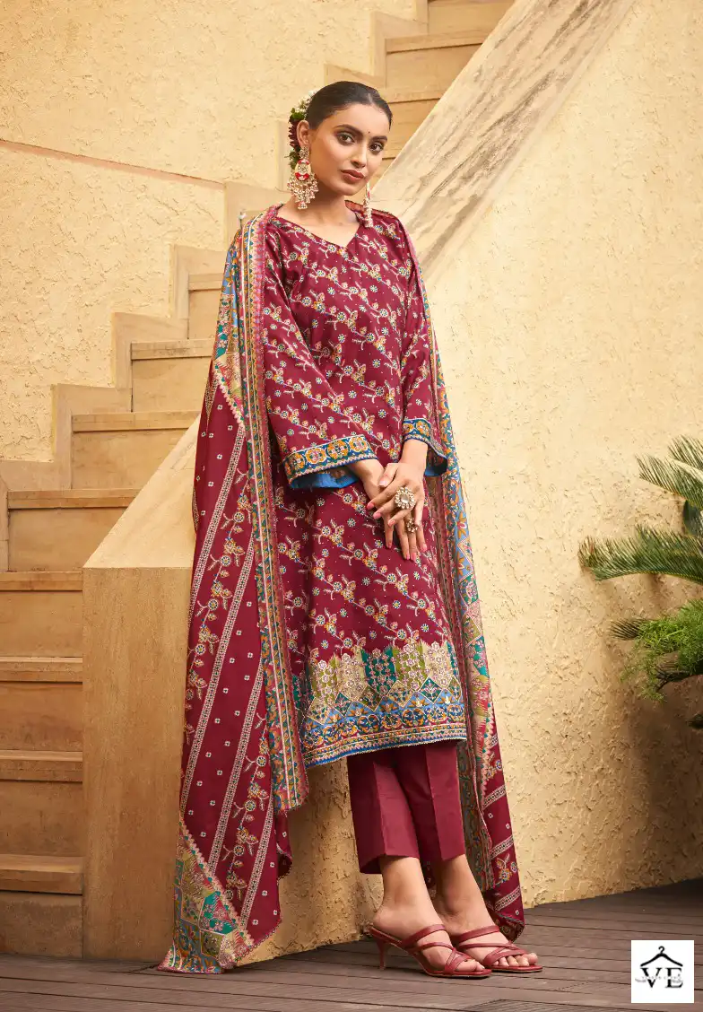 Levisha Aleena Muslin Wholesale Fancy Hand Work Salwar Suit Catalog — Wholesale Salwar Suits, Levisha wholesale from Surat - Gallery Image 2