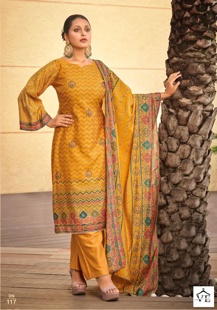 Levisha Aleena Muslin Wholesale Fancy Hand Work Salwar Suit Catalog — Wholesale Salwar Suits, Levisha wholesale from Surat - Gallery Image 3