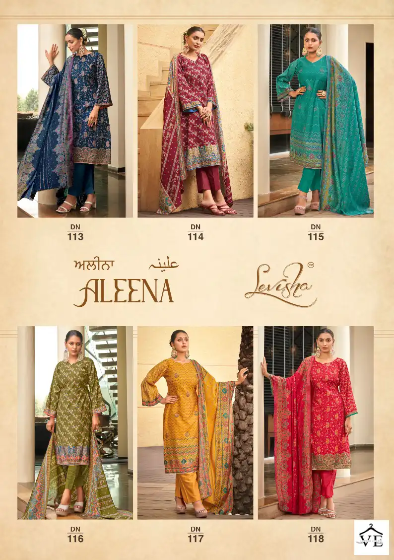 Levisha Aleena Muslin Wholesale Fancy Hand Work Salwar Suit Catalog — Wholesale Salwar Suits, Levisha wholesale from Surat — view 6