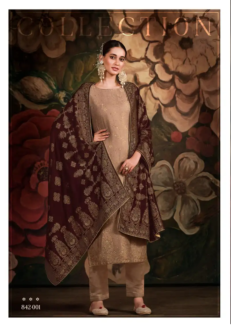 Belliza Designer Libaas E Ishq Pashmina Wholesale Heavy Swarovski Designer Winter Wear Salwar Suit Catalog — Wholesale Salwar Suits, Belliza Designer wholesale from Surat - Gallery Image 2