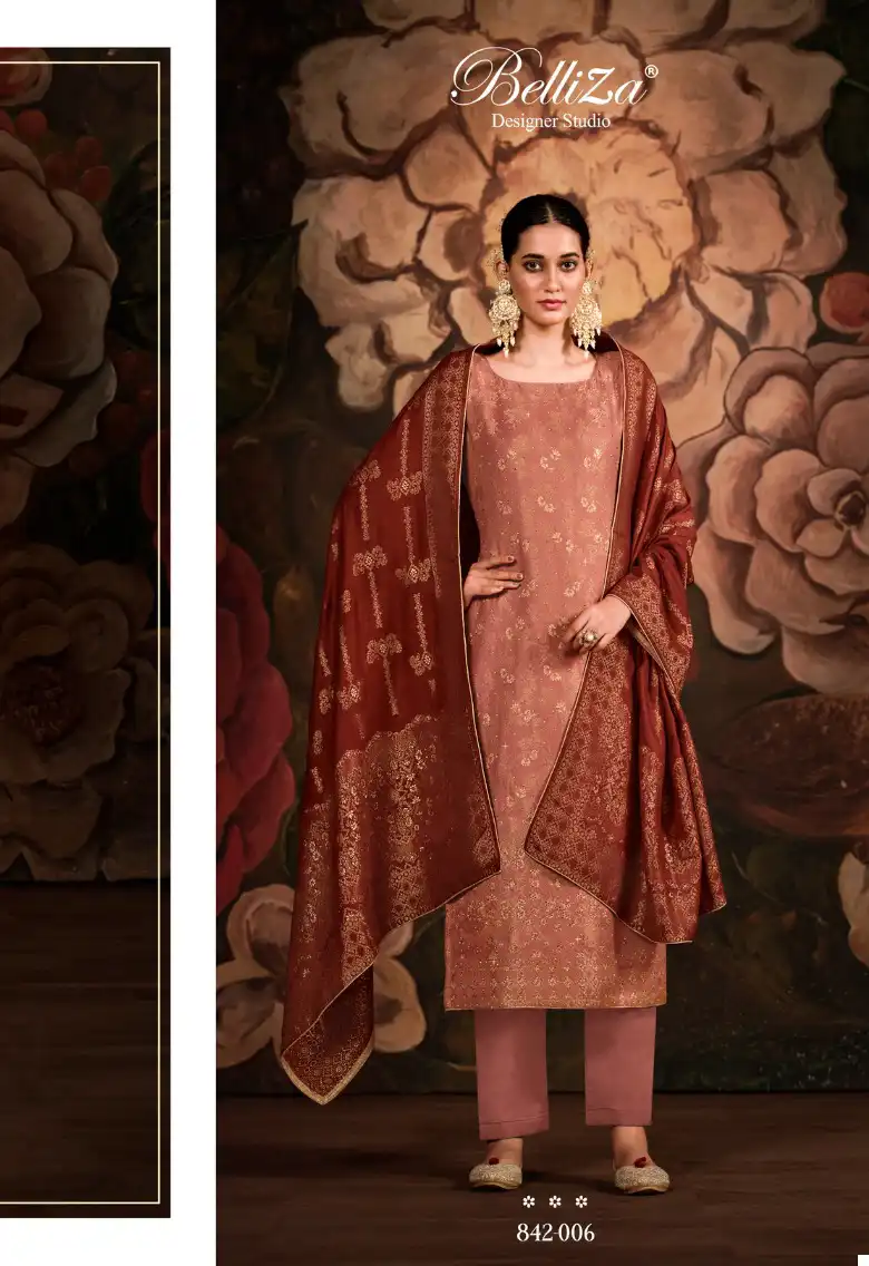 Belliza Designer Libaas E Ishq Pashmina Wholesale Heavy Swarovski Designer Winter Wear Salwar Suit Catalog — Wholesale Salwar Suits, Belliza Designer wholesale from Surat - Gallery Image 3