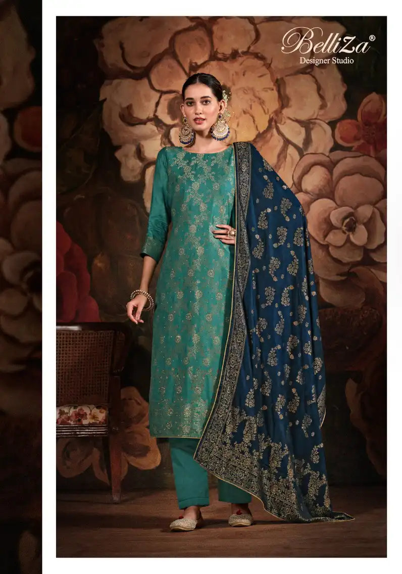 Belliza Designer Libaas E Ishq Pashmina Wholesale Heavy Swarovski Designer Winter Wear Salwar Suit Catalog — Wholesale Salwar Suits, Belliza Designer wholesale from Surat - Gallery Image 5
