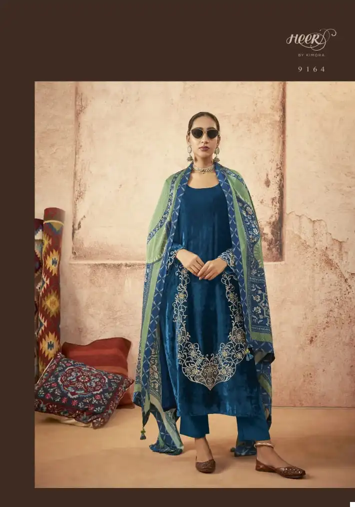 Kimora Heer Libaas-E-Ishq Pure Velvet Wholesale Winter Wear Suit Catalog - 8 Pcs Set — Wholesale Salwar Suits, MPA wholesale from Surat - Gallery Image 6
