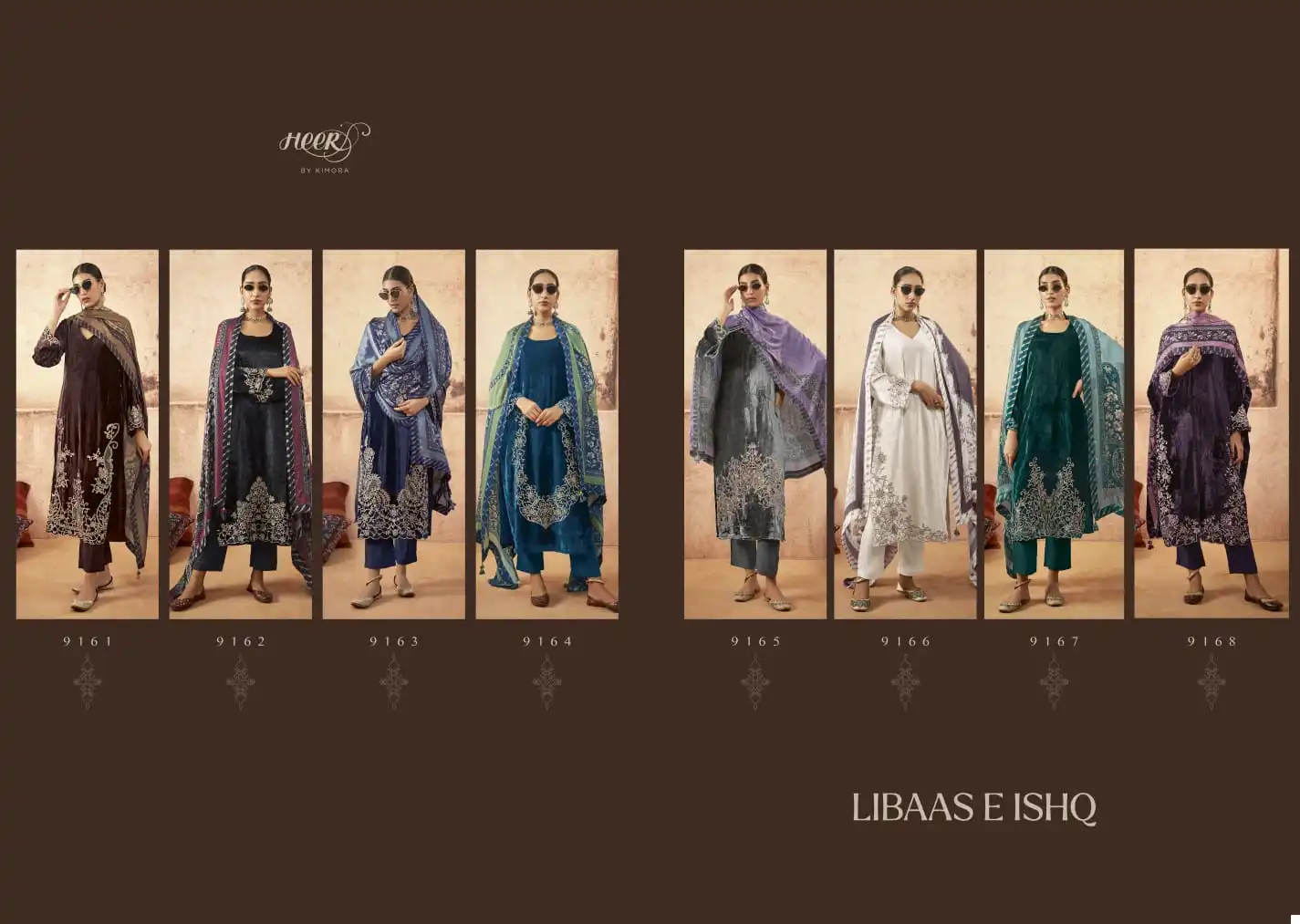 Kimora Heer Libaas-E-Ishq Pure Velvet Wholesale Winter Wear Suit Catalog - 8 Pcs Set — Wholesale Salwar Suits, MPA wholesale from Surat — view 9
