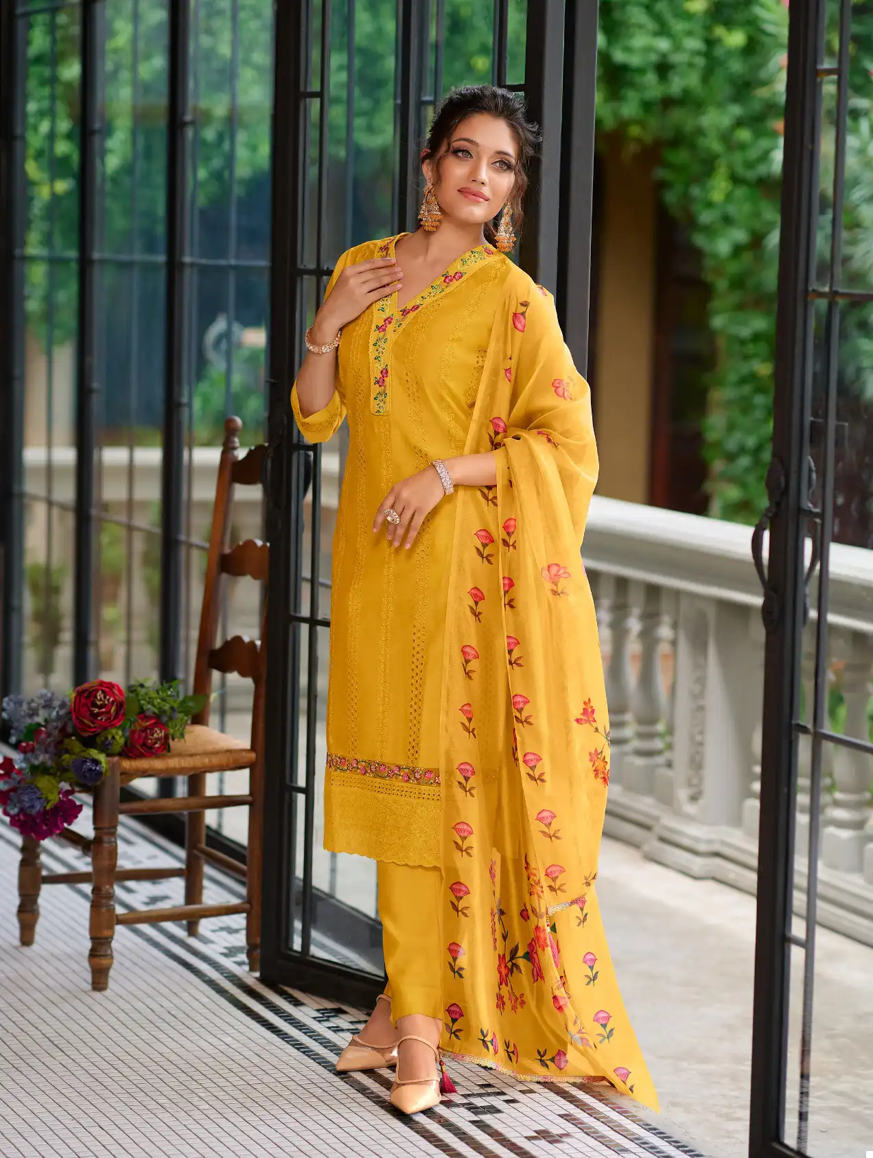 Lily & Lali Lucknowi Nx Chanderi Silk Wholesale Designer Readymade Salwar Suit Catalog — Wholesale Salwar Suits, Lily & Lali wholesale from Surat - Gallery Image 3
