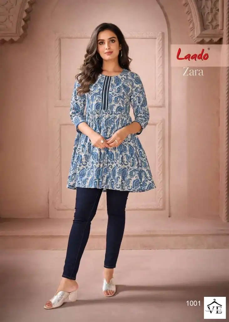 Laado Zara Vol 1 Pure Cotton Wholesale Kurtis Catalog — Wholesale Kurtis, MPA wholesale from Surat - Gallery Image 2