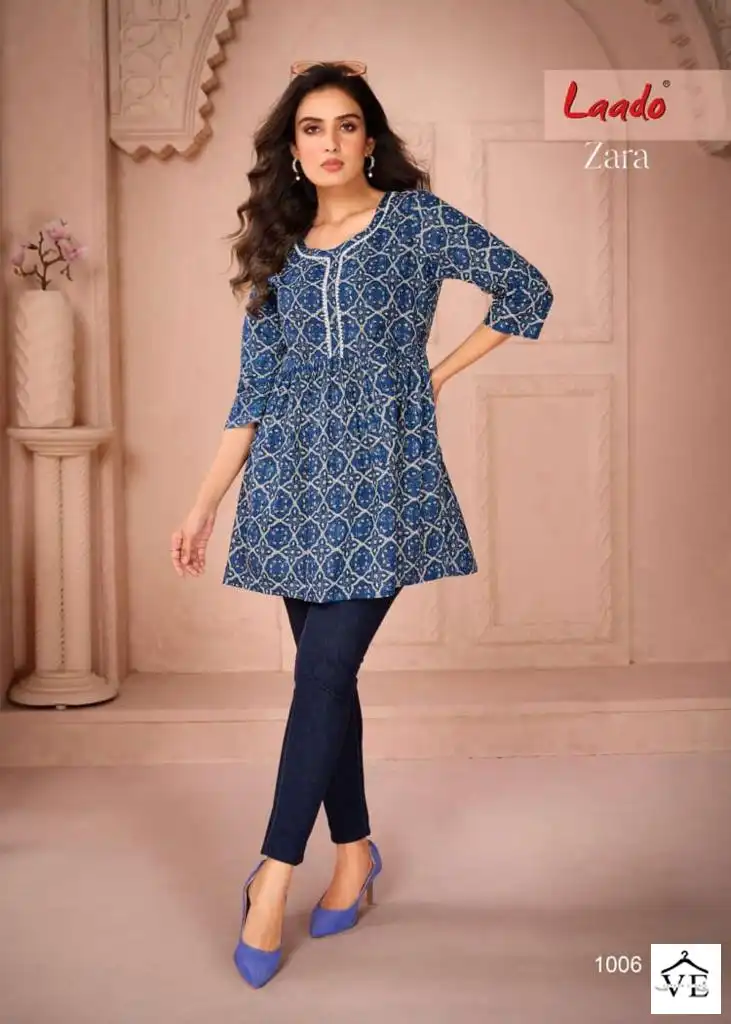 Laado Zara Vol 1 Pure Cotton Wholesale Kurtis Catalog — Wholesale Kurtis, MPA wholesale from Surat - Gallery Image 10