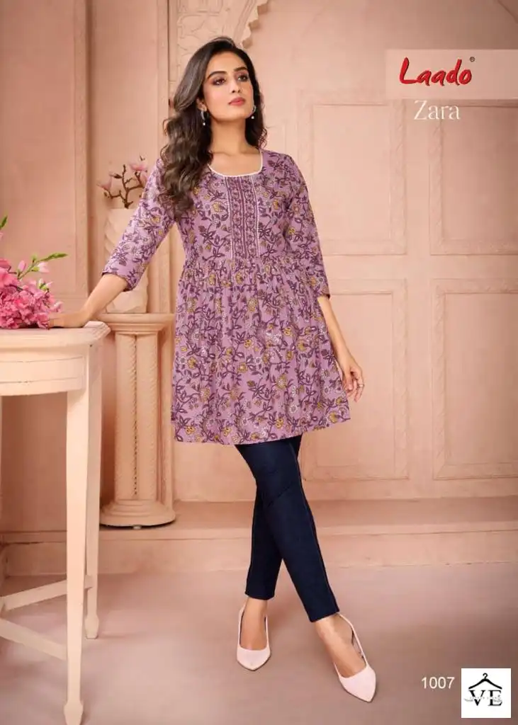 Laado Zara Vol 1 Pure Cotton Wholesale Kurtis Catalog — Wholesale Kurtis, MPA wholesale from Surat - Gallery Image 11