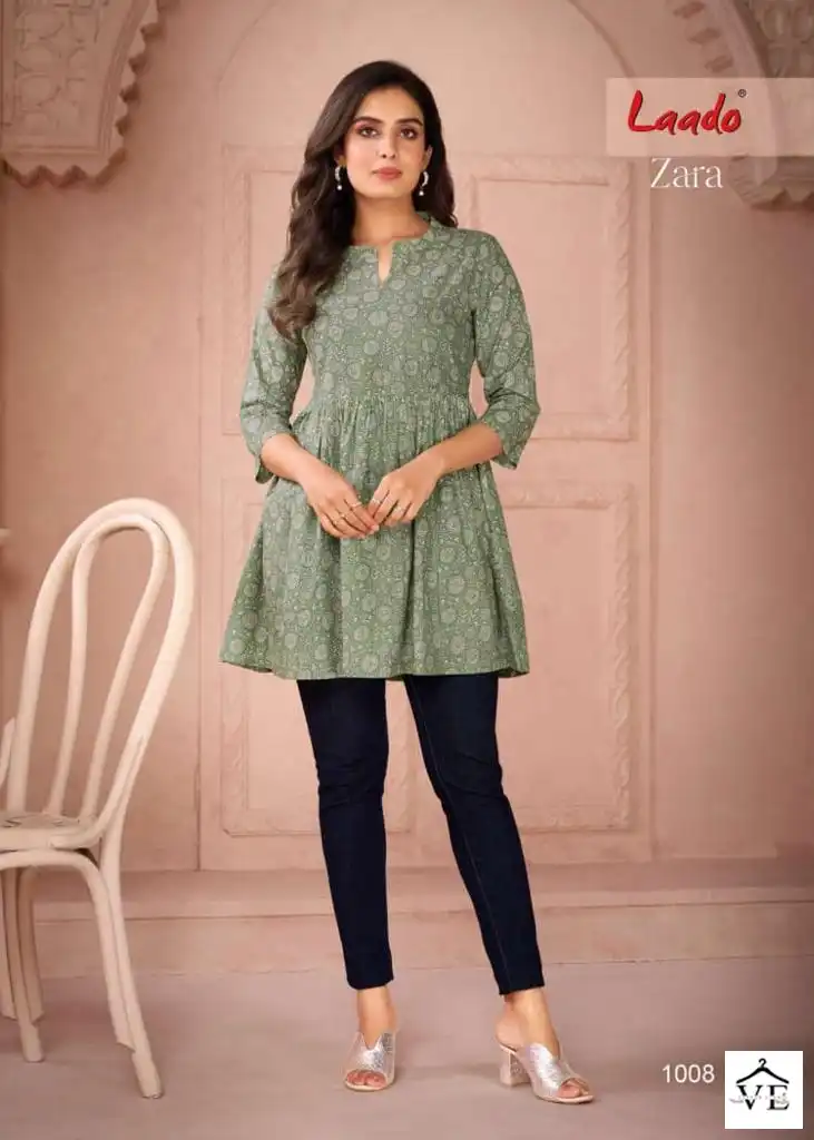 Laado Zara Vol 1 Pure Cotton Wholesale Kurtis Catalog — Wholesale Kurtis, MPA wholesale from Surat - Gallery Image 4