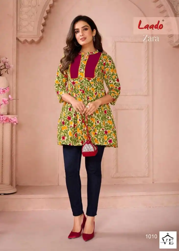 Laado Zara Vol 1 Pure Cotton Wholesale Kurtis Catalog — Wholesale Kurtis, MPA wholesale from Surat - Gallery Image 5