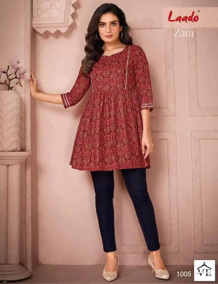 Laado Zara Vol 1 Pure Cotton Wholesale Kurtis Catalog — Wholesale Kurtis, MPA wholesale from Surat — view 1