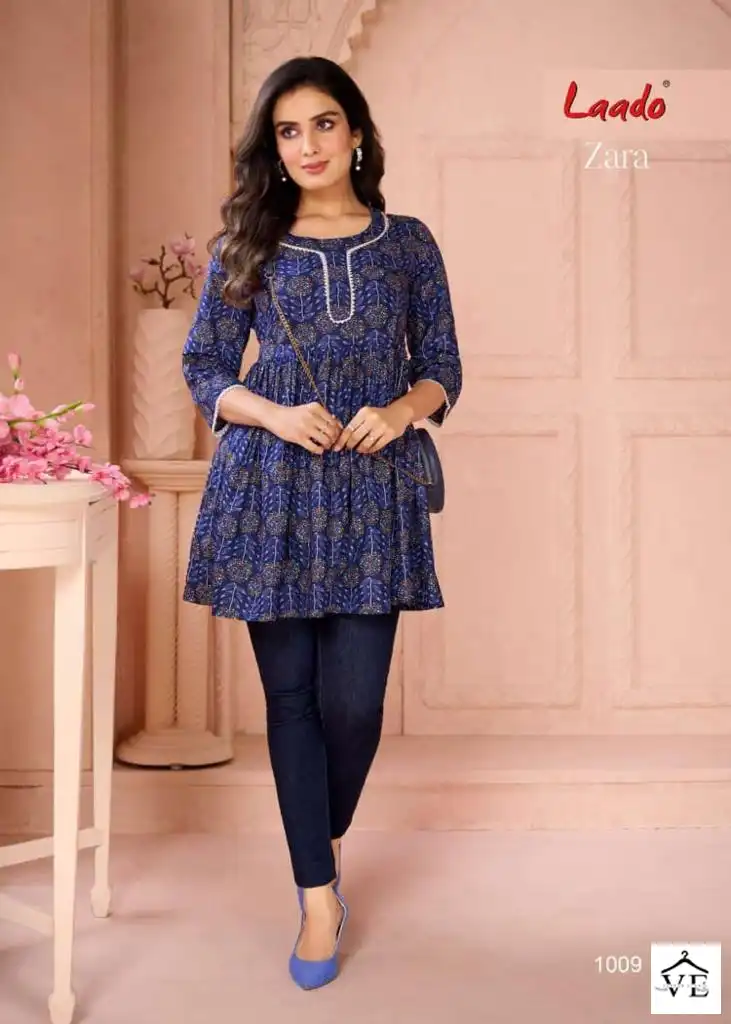 Laado Zara Vol 1 Pure Cotton Wholesale Kurtis Catalog — Wholesale Kurtis, MPA wholesale from Surat - Gallery Image 8