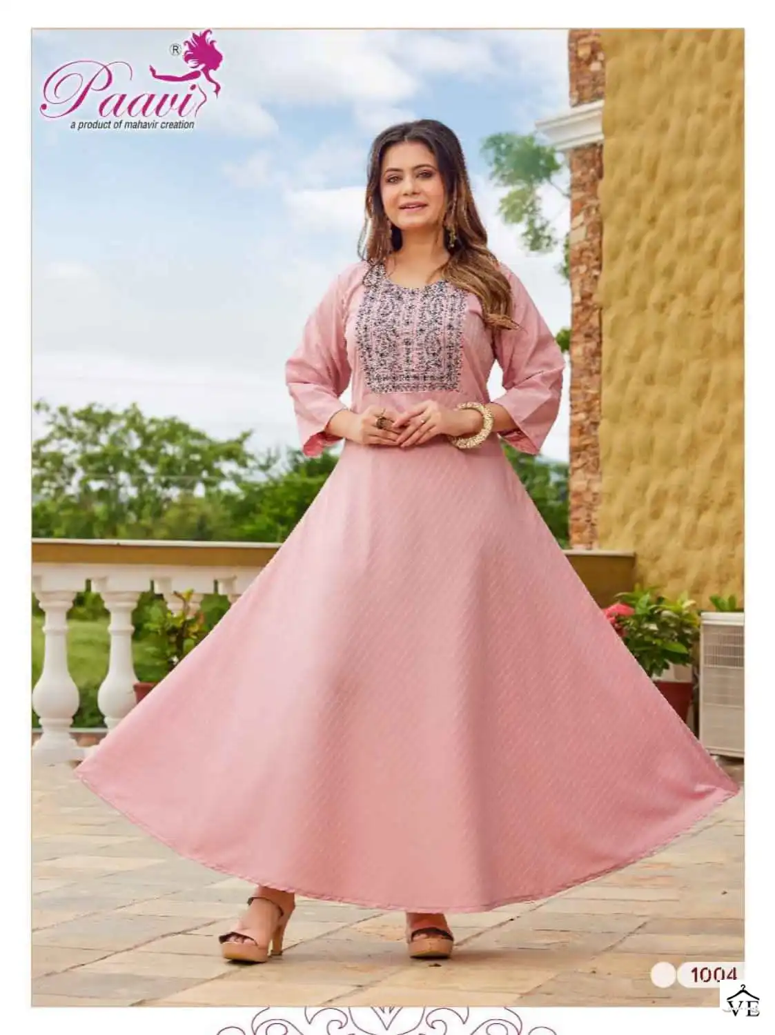Mahavir Ladaki Imported Wholesale Long Kurtis Catalog — Wholesale Kurtis, MPA wholesale from Surat — view 2