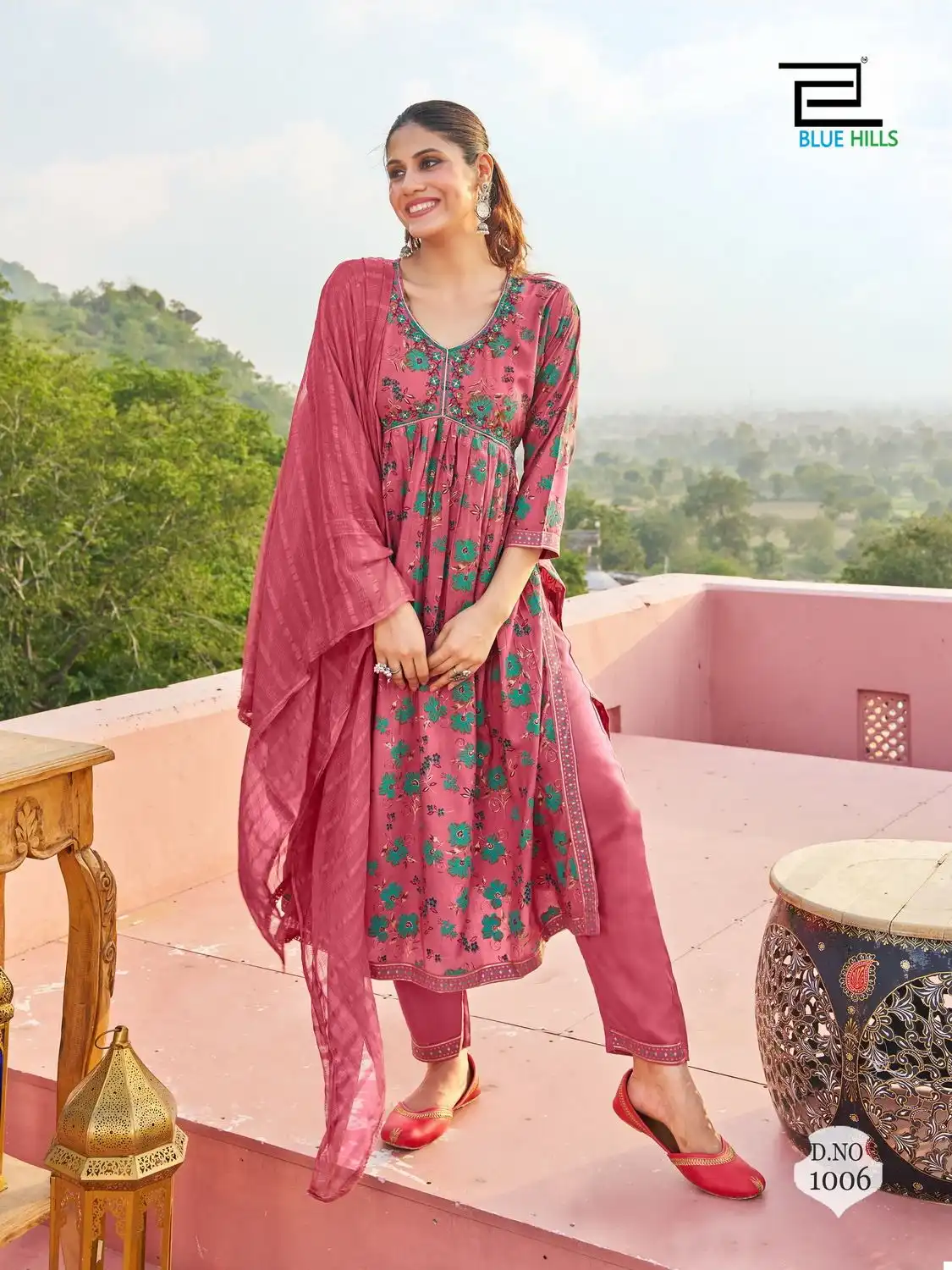 Blue Hills Libaas Rayon 14 Kg Wholesale Readymade Salwar Suit Catalog — Wholesale Salwar Suits, Blue Hills wholesale from Surat - Gallery Image 3