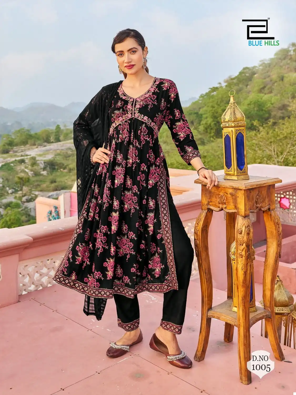 Blue Hills Libaas Rayon 14 Kg Wholesale Readymade Salwar Suit Catalog — Wholesale Salwar Suits, Blue Hills wholesale from Surat - Gallery Image 4