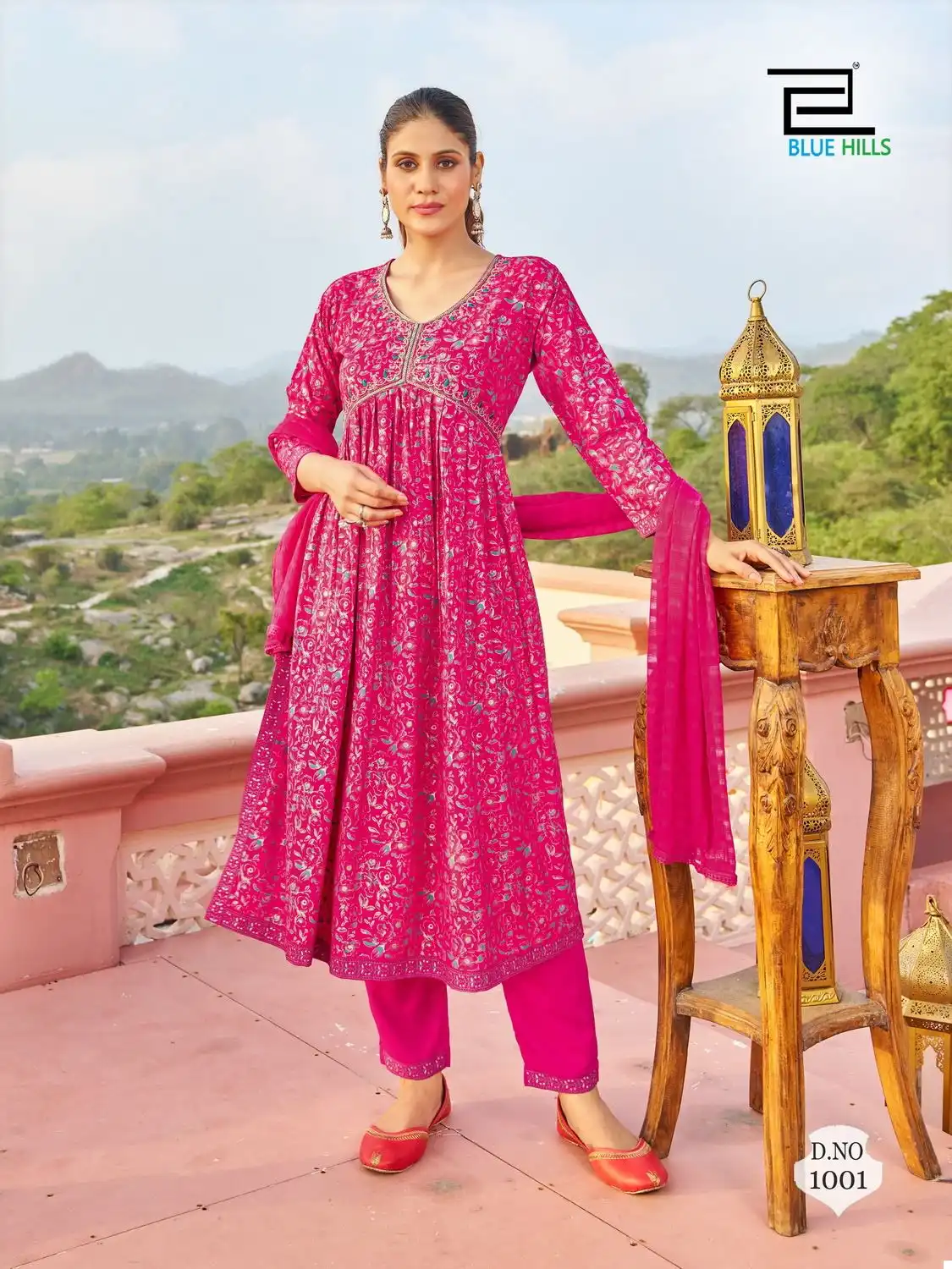 Blue Hills Libaas Rayon 14 Kg Wholesale Readymade Salwar Suit Catalog — Wholesale Salwar Suits, Blue Hills wholesale from Surat - Gallery Image 7