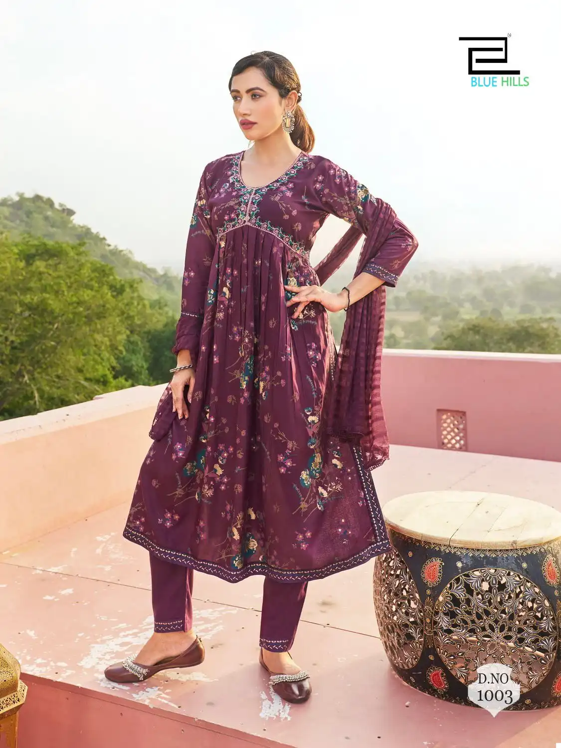 Blue Hills Libaas Rayon 14 Kg Wholesale Readymade Salwar Suit Catalog — Wholesale Salwar Suits, Blue Hills wholesale from Surat - Gallery Image 8