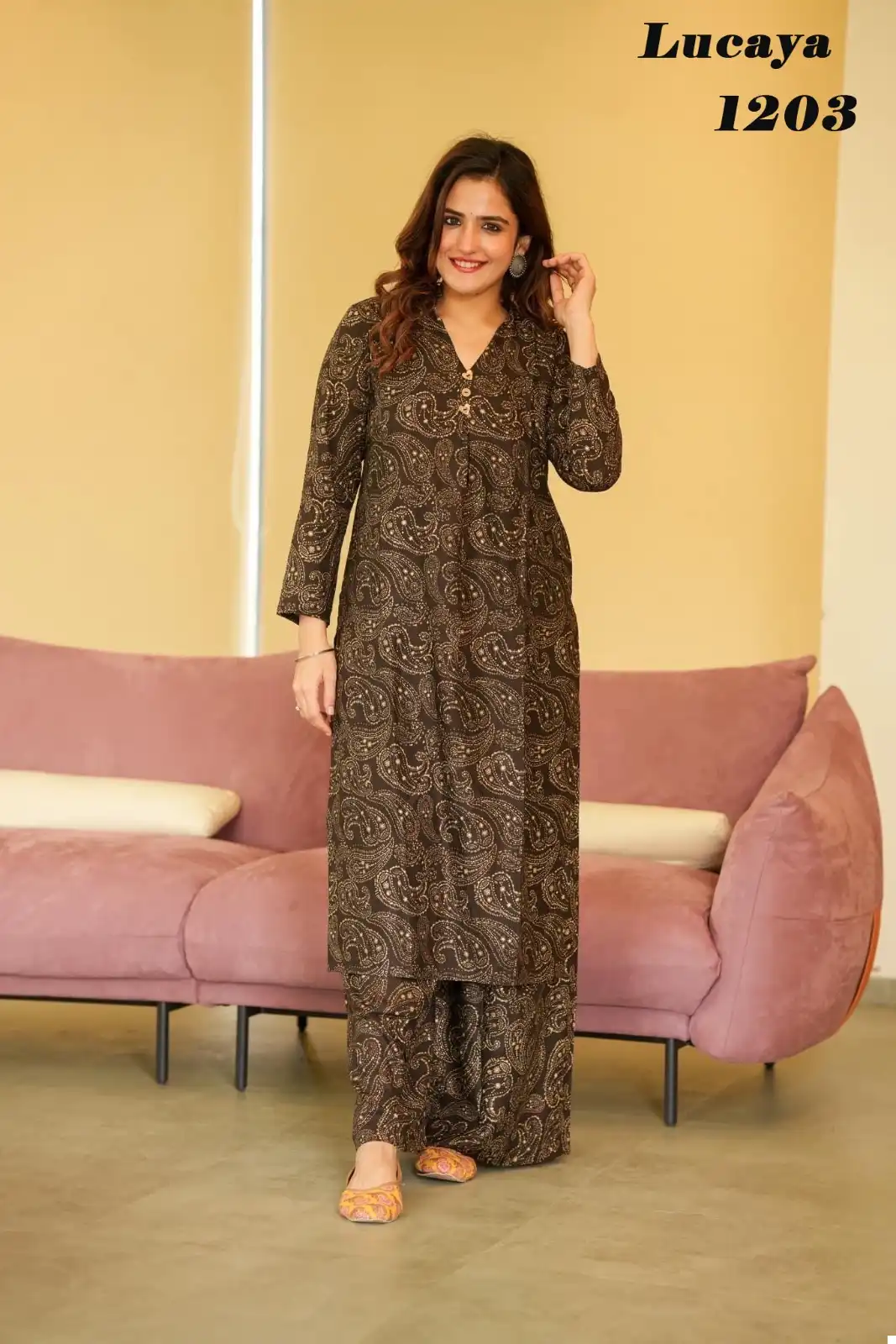 Lucaya Vol 12 Pure Muslin Wholesale Kurti With Bottom Catalog - Image 2