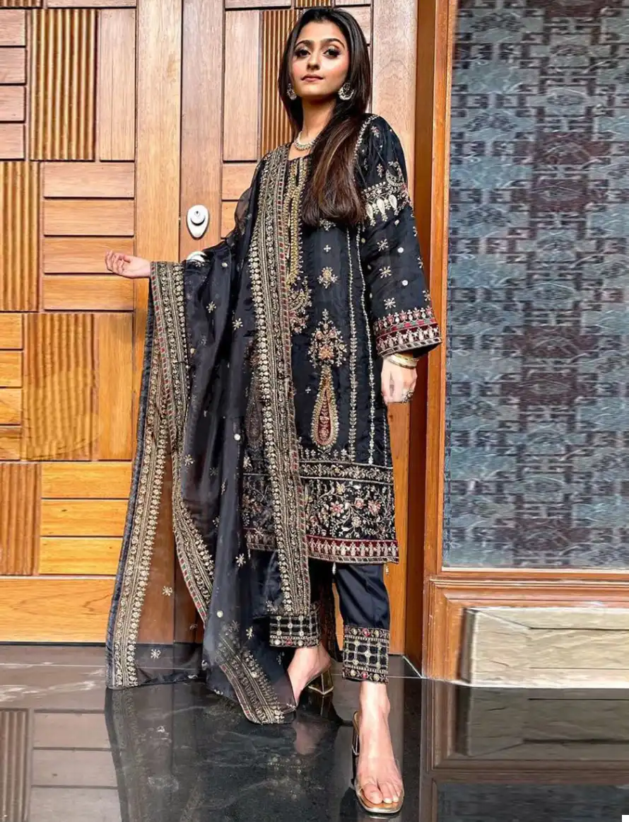 Mushq M 187 Organza Wholesale Designer Pakistani Salwar Suit — Wholesale Salwar Suits, MPA wholesale from Surat — view 1