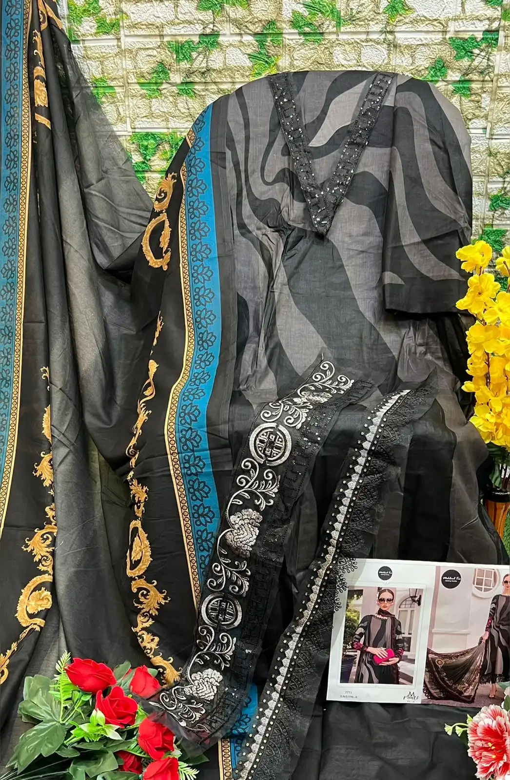 Mehboob M.Print Vol-14 Lawn Cotton Wholesale Pakistani Suits Catalog — Wholesale Salwar Suits, MPA wholesale from Surat — view 7