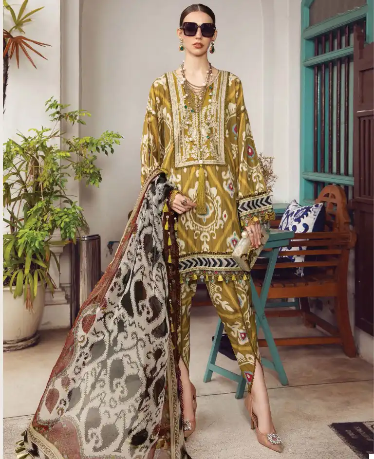 Sharaddha Designer M Print Vol 17 Lawn Cotton Wholesale Heavy Patch Embroidery Pakistani Salwar Suit Catalog — Wholesale Salwar Suits, MPA wholesale from Surat — view 1