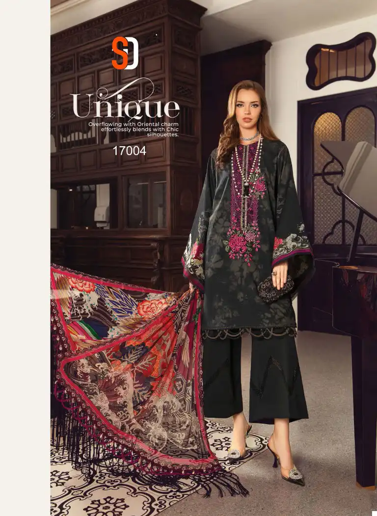 Sharaddha Designer M Print Vol 17 Lawn Cotton Wholesale Heavy Patch Embroidery Pakistani Salwar Suit Catalog — Wholesale Salwar Suits, MPA wholesale from Surat - Gallery Image 7