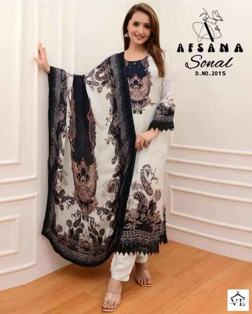 Afsana M Prints 2015-2016 Pure Muslin Wholesale Pakistani Readymade Salwar Suit Catalog — Wholesale Salwar Suits, MPA wholesale from Surat — view 1
