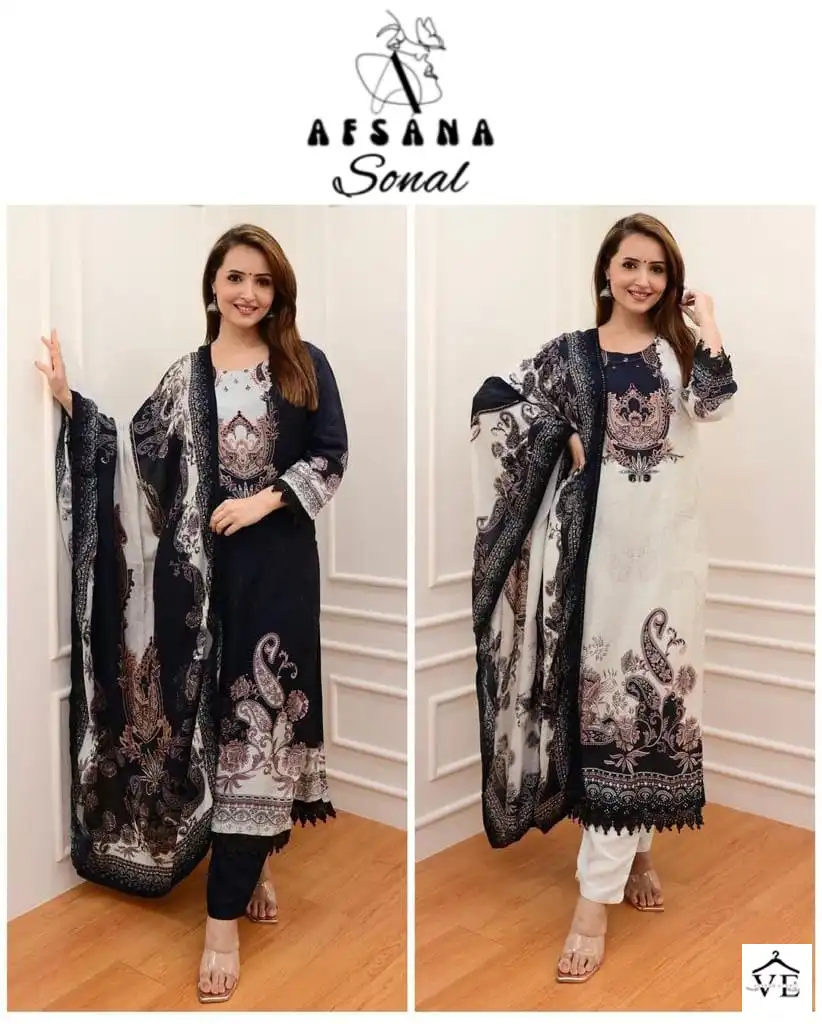 Afsana M Prints 2015-2016 Pure Muslin Wholesale Pakistani Readymade Salwar Suit Catalog — Wholesale Salwar Suits, MPA wholesale from Surat — view 3