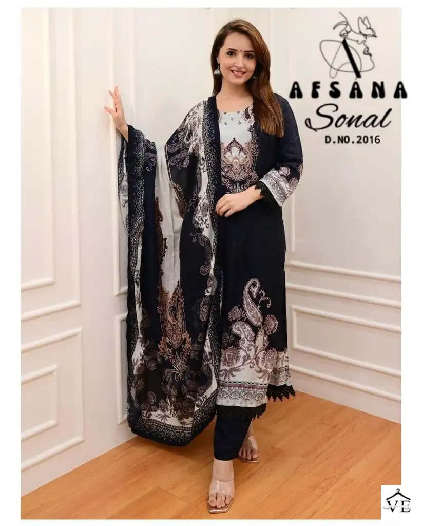 Afsana M Prints 2015-2016 Pure Muslin Wholesale Pakistani Readymade Salwar Suit Catalog — Wholesale Salwar Suits, MPA wholesale from Surat - Gallery Image 2
