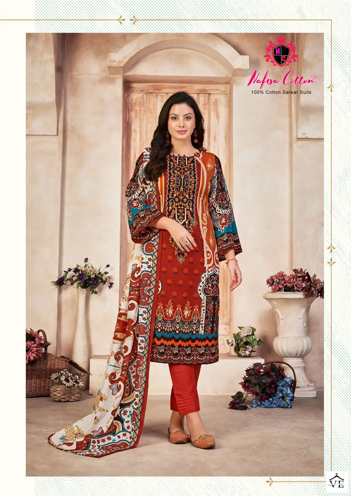 Nafisa Mahera Karachi Suits Cotton Wholesale Pakistani Salwar Suit Catalog — Wholesale Salwar Suits, MPA wholesale from Surat - Gallery Image 2
