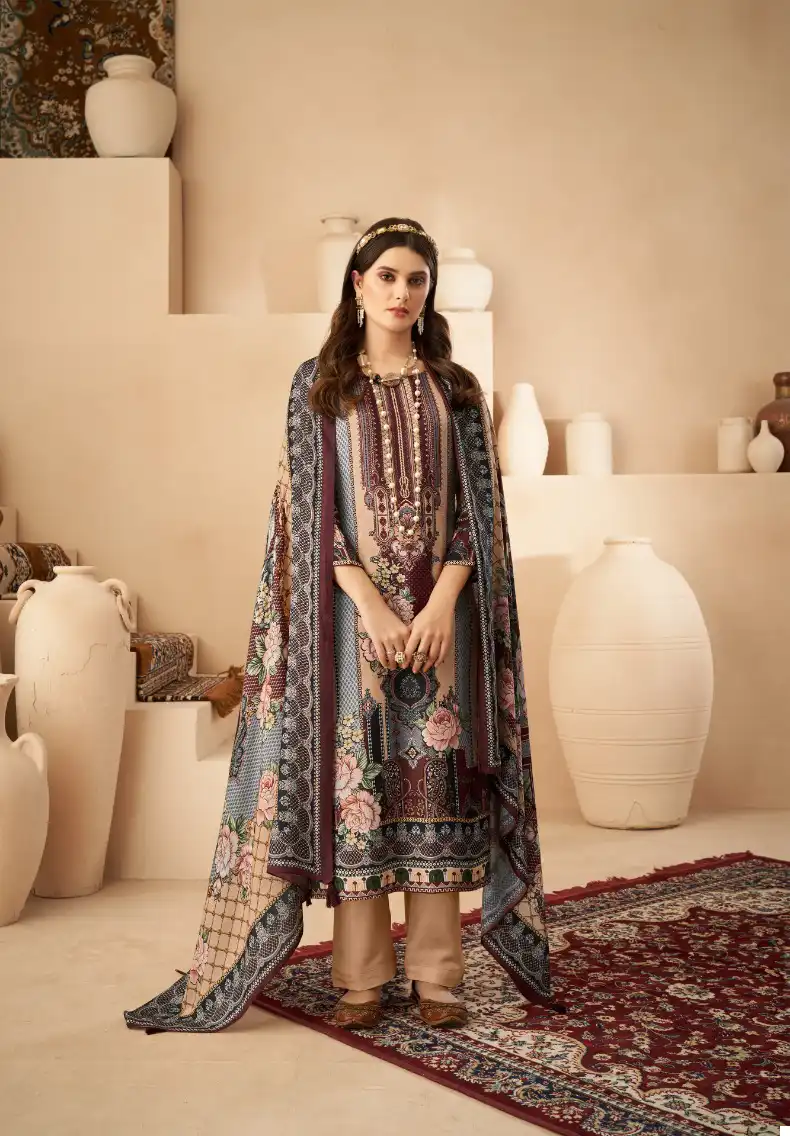 Kesar Mahfuz Pashmina Wholesale Designer Winter Wear Salwar Suit Catalog — Wholesale Salwar Suits, MPA wholesale from Surat - Gallery Image 3