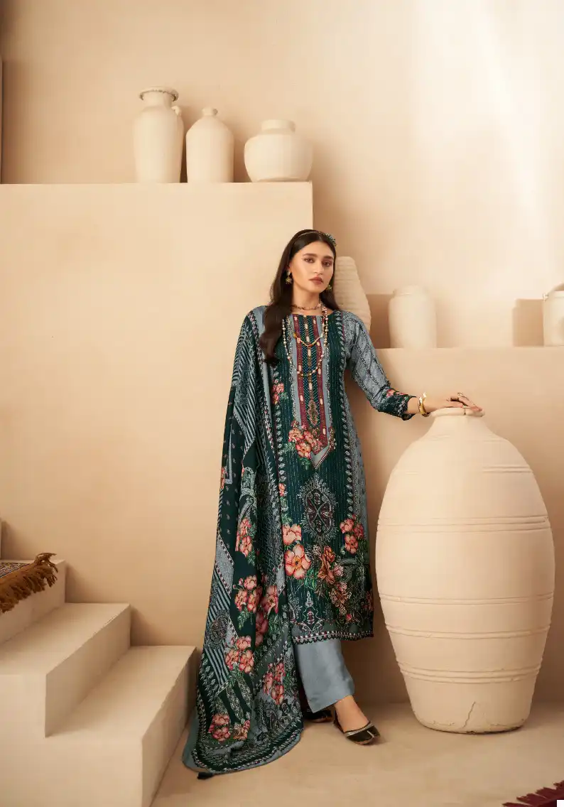 Kesar Mahfuz Pashmina Wholesale Designer Winter Wear Salwar Suit Catalog — Wholesale Salwar Suits, MPA wholesale from Surat - Gallery Image 4